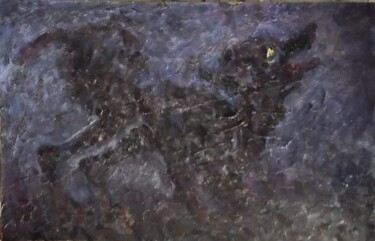 Pittura intitolato "Оборотень" da Anna Iaguzhinskaia, Opera d'arte originale, Olio