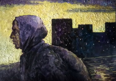 Pintura titulada "Из города прочь" por Anna Iaguzhinskaia, Obra de arte original, Oleo