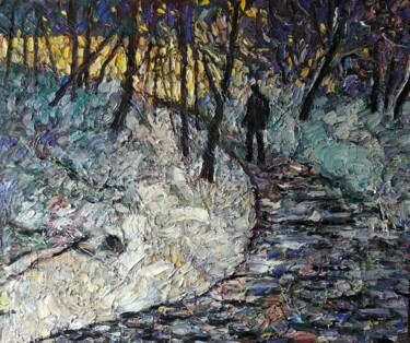 Картина под названием "Путь на свет" - Анна Ягужинская, Подлинное произведение искусства, Масло