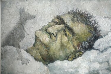 Peinture intitulée "Ф.М-С. умер, не дож…" par Anna Iaguzhinskaia, Œuvre d'art originale, Huile