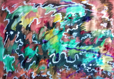 Картина под названием "Абстракт 24-5-10" - Анна Ягужинская, Подлинное произведение искусства, Гуашь