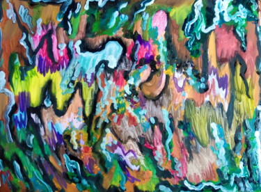 Картина под названием "Абстракт 24-5-9" - Анна Ягужинская, Подлинное произведение искусства, Гуашь