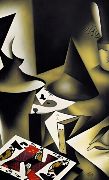 Peinture intitulée "Joker" par Anna Alekberova, Œuvre d'art originale, Huile Monté sur Châssis en bois