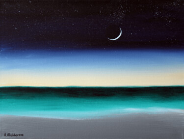 Pintura titulada "Laguna Beach" por Anna Aliakberova, Obra de arte original, Acrílico Montado en Bastidor de camilla de made…