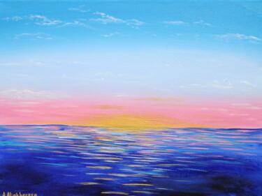 Картина под названием "Sea Memory" - Анна Алиакберова, Подлинное произведение искусства, Акрил Установлен на Деревянная рама…