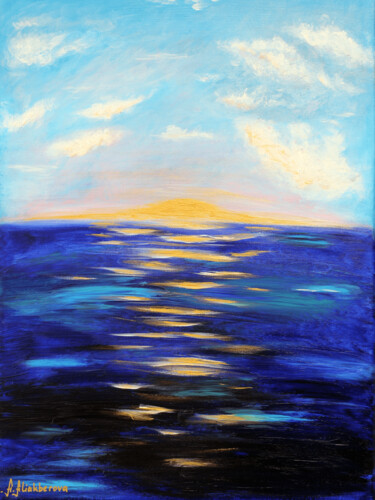 Картина под названием "Sunrise" - Анна Алиакберова, Подлинное произведение искусства, Акрил Установлен на Деревянная рама дл…