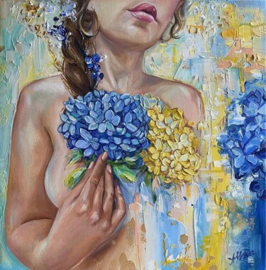 Картина под названием "Свободна" - Анна Андрушок, Подлинное произведение искусства, Масло