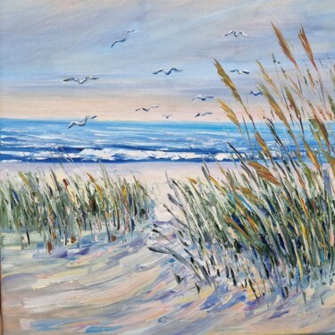 Картина под названием "Море пейзаж картина…" - Anna Antonova, Подлинное произведение искусства, Масло Установлен на Деревянн…