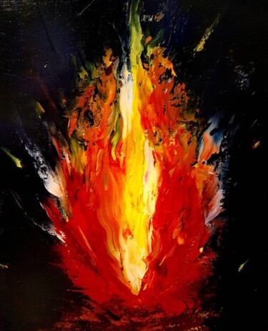 Painting titled "Flame" by Anna Arlt, Original Artwork, Oil