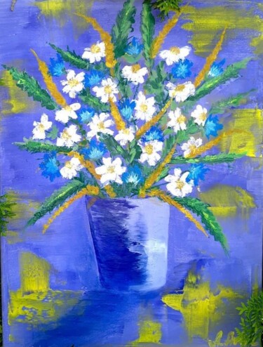 Painting titled "Wildflowers" by Anna Arlt, Original Artwork, Oil