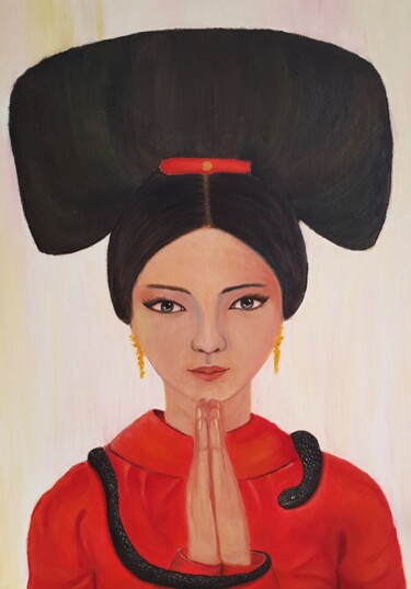 Картина под названием ""Богиня София"" - Anna Artamonova, Подлинное произведение искусства, Масло