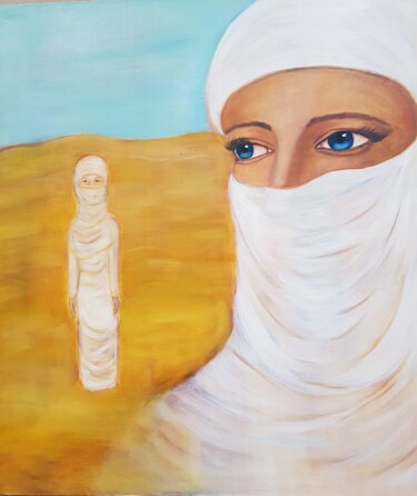 Картина под названием ""Богиня песков"" - Anna Artamonova, Подлинное произведение искусства, Масло Установлен на Деревянная…