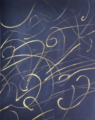 Картина под названием "Fireflies" - Anna Artemieva, Подлинное произведение искусства, Акрил Установлен на Деревянная рама дл…