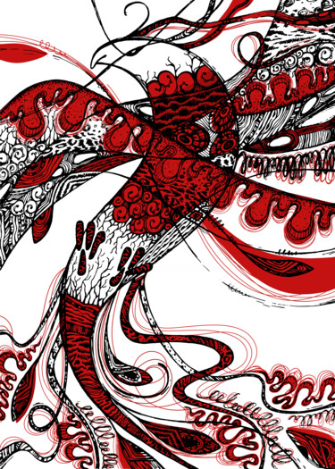 "Phoenix" başlıklı Dijital Sanat Anna Asatryan tarafından, Orijinal sanat, Jel kalem