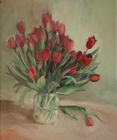 Malarstwo zatytułowany „Tulips I” autorstwa Anna  Bardzka, Oryginalna praca