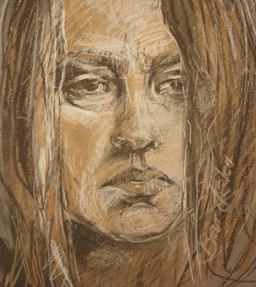 Painting titled "AUTOPORTRET III" by Anna  Bardzka, Original Artwork