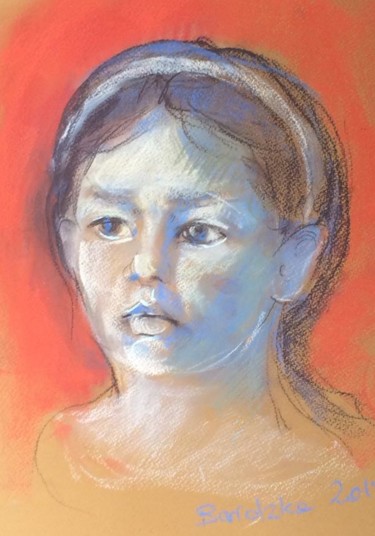 Malerei mit dem Titel "Nell" von Anna  Bardzka, Original-Kunstwerk