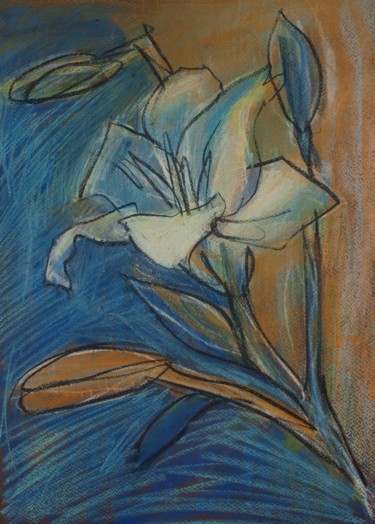 Painting titled "LILY" by Anna  Bardzka, Original Artwork