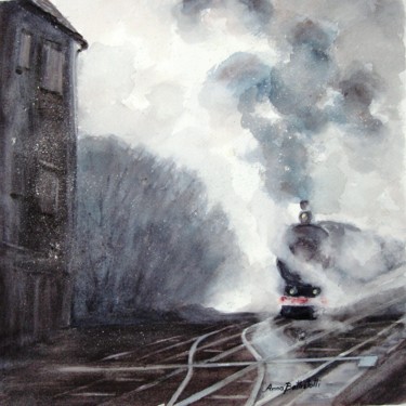 Painting titled "In arrivo" by Anna Battistotti, Original Artwork, Watercolor