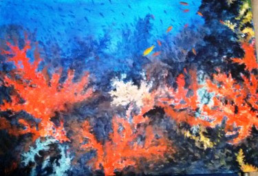 Pittura intitolato "Vita sommersa" da Anna Battistotti, Opera d'arte originale, Acrilico