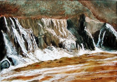 Painting titled "Formazioni rocciose" by Anna Battistotti, Original Artwork, Watercolor