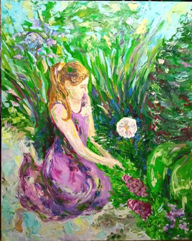 Malerei mit dem Titel "Лето" von Anna Bazan, Original-Kunstwerk, Öl