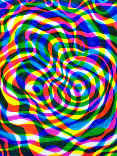 Картина под названием "Optical illusion -…" - Anna Beglyakova, Подлинное произведение искусства, Чернила