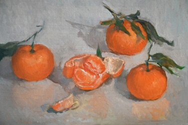 Peinture intitulée "Orange mood" par Anna Belan, Œuvre d'art originale, Huile