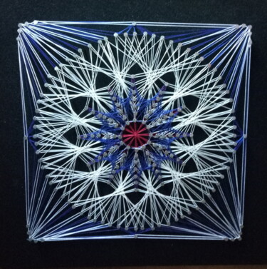 纺织艺术 标题为“mandala 1” 由Anna Belmonte, 原创艺术品, String Art