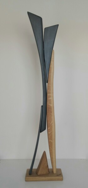 Sculpture titled ""Industrial Dolmen-…" by Anna Beltrame A＋D Art, Original Artwork, Wood