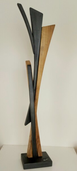 Sculpture titled "Dolmen tower-78" by Anna Beltrame A＋D Art, Original Artwork, Wood