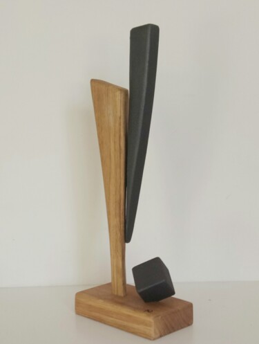 Sculpture titled "Forme con cubo" by Anna Beltrame A＋D Art, Original Artwork, Wood