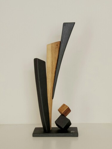 Sculpture titled "Forme con cubi" by Anna Beltrame A＋D Art, Original Artwork, Wood