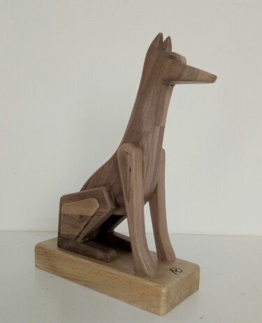 Skulptur mit dem Titel "Little guardian" von Anna Beltrame A＋D Art, Original-Kunstwerk, Holz