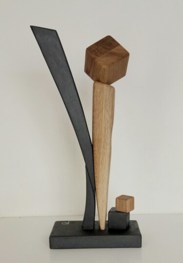Sculpture titled "Cubi e forme-2" by Anna Beltrame A＋D Art, Original Artwork, Wood