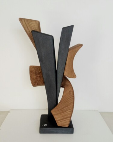 Скульптура под названием "Abbraccio" - Anna Beltrame A＋D Art, Подлинное произведение искусства, Дерево