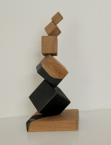 Sculptuur getiteld "Cubik-6" door Anna Beltrame A＋D Art, Origineel Kunstwerk, Hout
