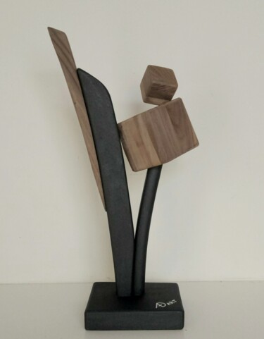 Scultura intitolato "Piccolo cubismo" da Anna Beltrame A＋D Art, Opera d'arte originale, Legno