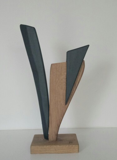 Skulptur mit dem Titel "Forme con cuneo" von Anna Beltrame A＋D Art, Original-Kunstwerk, Holz