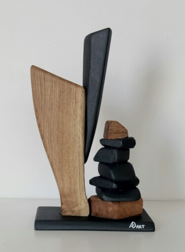 Sculpture titled "Dolmen con forme" by Anna Beltrame A＋D Art, Original Artwork, Wood
