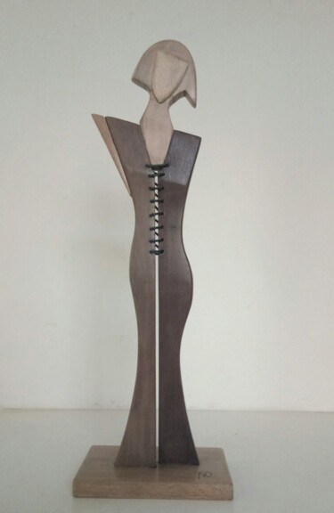 "Lady" başlıklı Heykel Anna Beltrame A＋D Art tarafından, Orijinal sanat, Ahşap