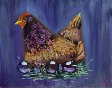 Painting titled "Hatching ideas" by Anna Berlinskaia, Original Artwork, Oil