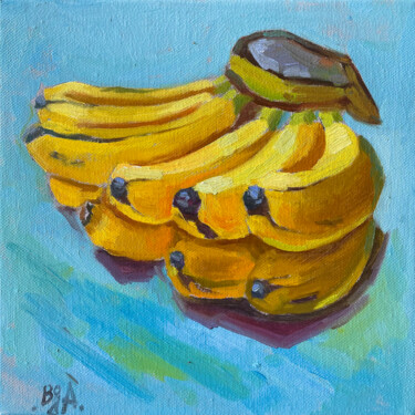 Peinture intitulée "organic bananas" par Anna Bogushevskaya, Œuvre d'art originale, Huile