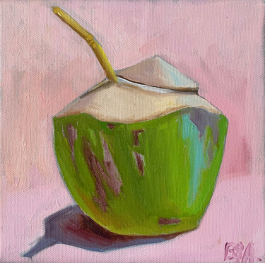 Painting titled "young coconut" by Anna Bogushevskaya, Original Artwork, Oil