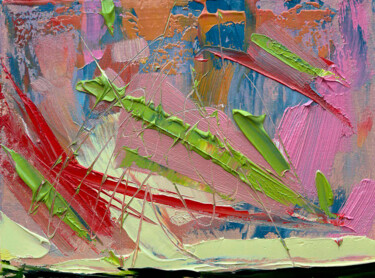Картина под названием "GRASSHOPPERS" - Anna Bondar, Подлинное произведение искусства, Масло Установлен на Деревянная рама дл…