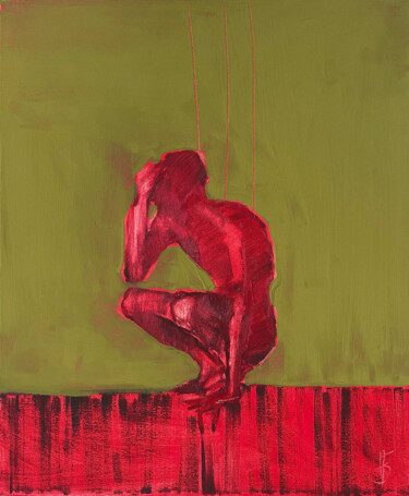 제목이 "MATERIAL MAN - larg…"인 미술작품 Anna Bondar로, 원작, 기름 나무 들것 프레임에 장착됨