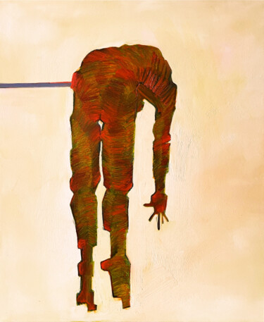 Картина под названием "ADDICTION" - Anna Bondar, Подлинное произведение искусства, Масло Установлен на Деревянная рама для н…