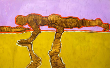 Картина под названием "REGENERATION" - Anna Bondar, Подлинное произведение искусства, Масло Установлен на Деревянная рама дл…