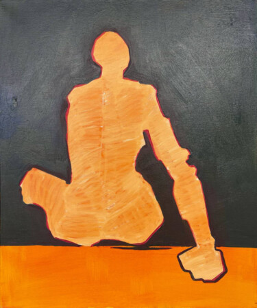 Картина под названием "GROUNDING FEMALE EN…" - Anna Bondar, Подлинное произведение искусства, Масло Установлен на Деревянная…