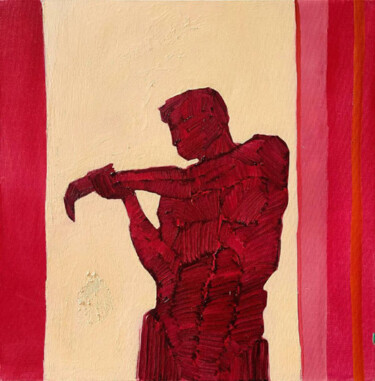 Картина под названием "KEEP HITTING" - Anna Bondar, Подлинное произведение искусства, Масло Установлен на Деревянная рама дл…